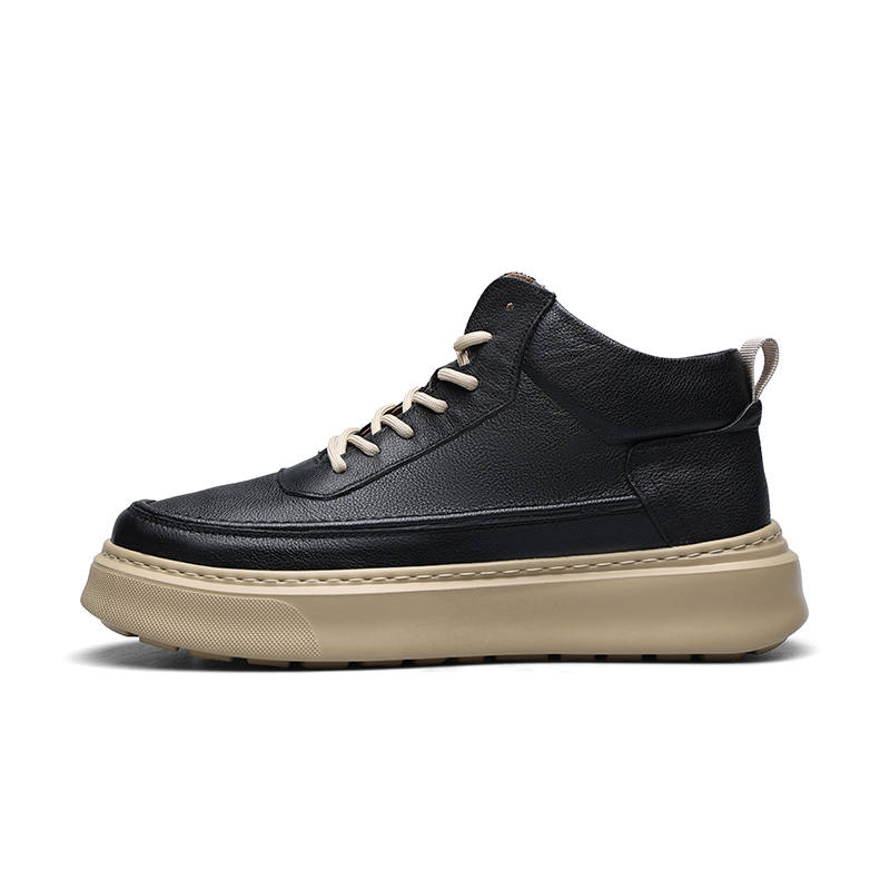 PARDASAUL Casual Leather Shoes Men's High Top