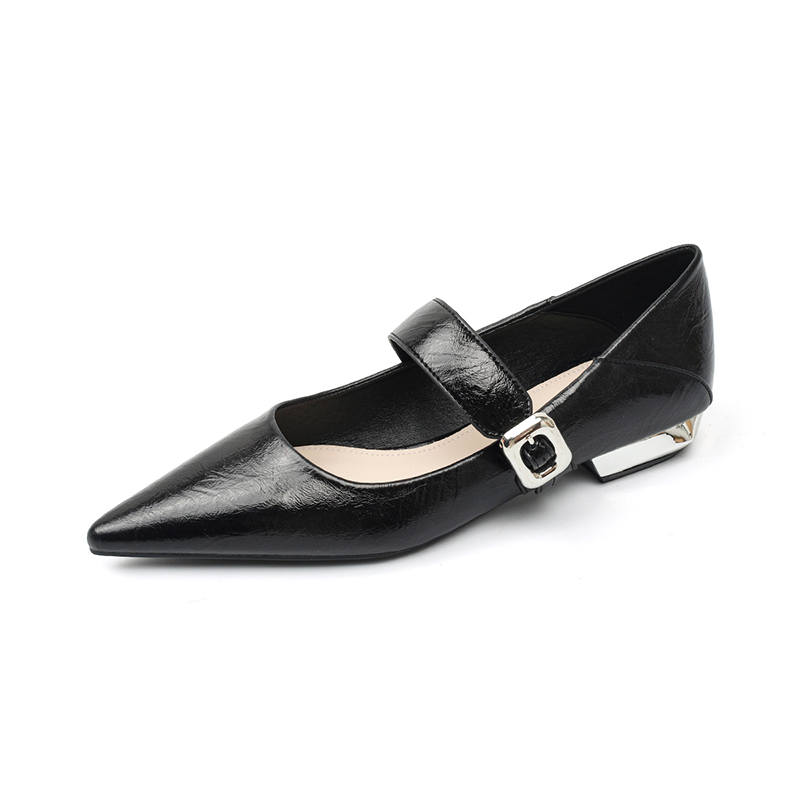 WESTLINK Pu Block Heel Mary Jane Shoes Women's