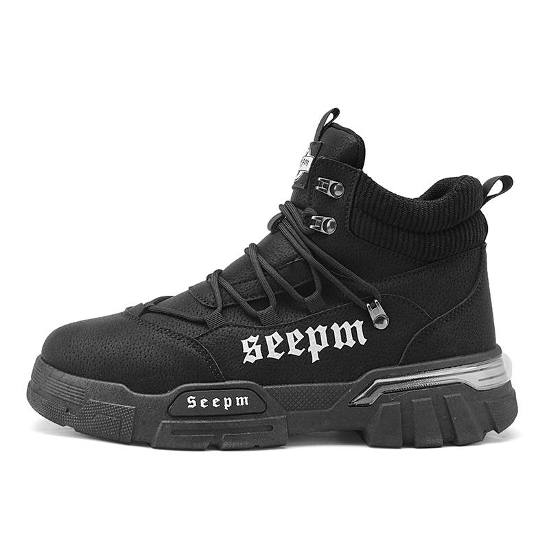 GONGNIUMEILI PU Short Combat Boots Men's