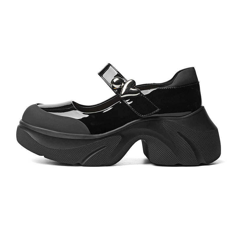 RED DRAGONFLY Synthetic Leather Platform Mary Jane Shoes 7cm Women's