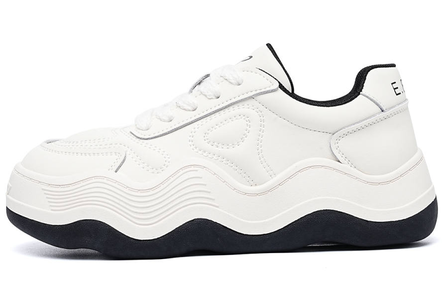 EBLAN Skateboard Shoes Women's Beige Black