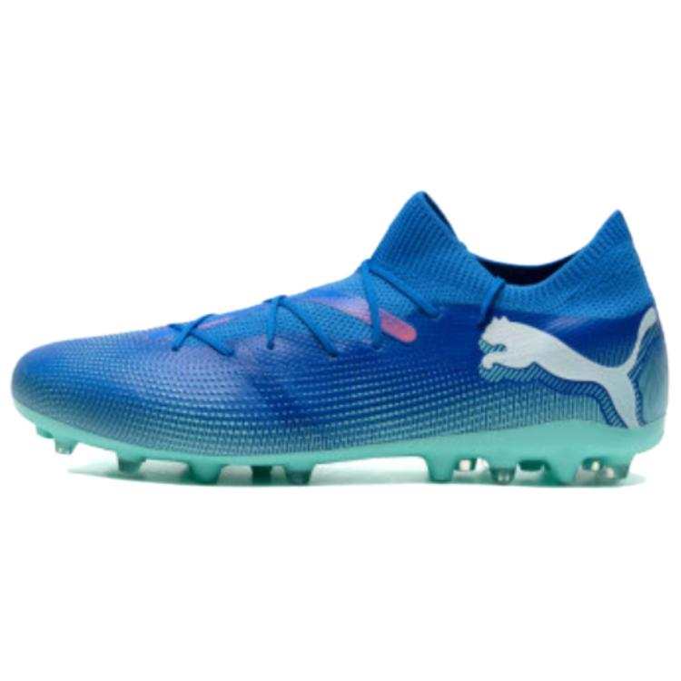 PUMA FUTURE 7 MATCH MG Multi Ground Artificial Turf Abrasion Resistant Soccer Shoes Men's Blue