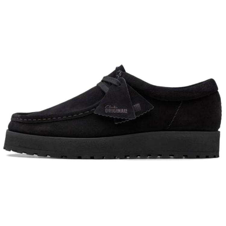 Clarks Cow Split Leather Casual Shoes Men's Black