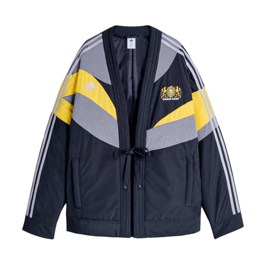 Adidas Originals x Brain Dead striped-detail jacket