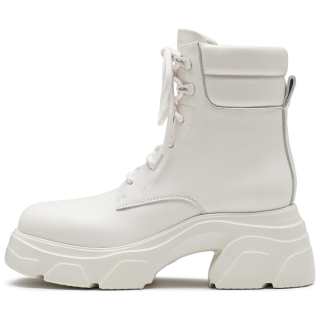 Staccato Cow Leather Short Combat Boots Women's