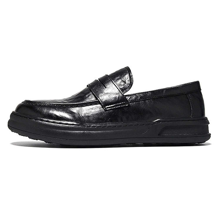 KAQIAODI Men's Casual Shoes Men's Low Top Black/Dark Brown