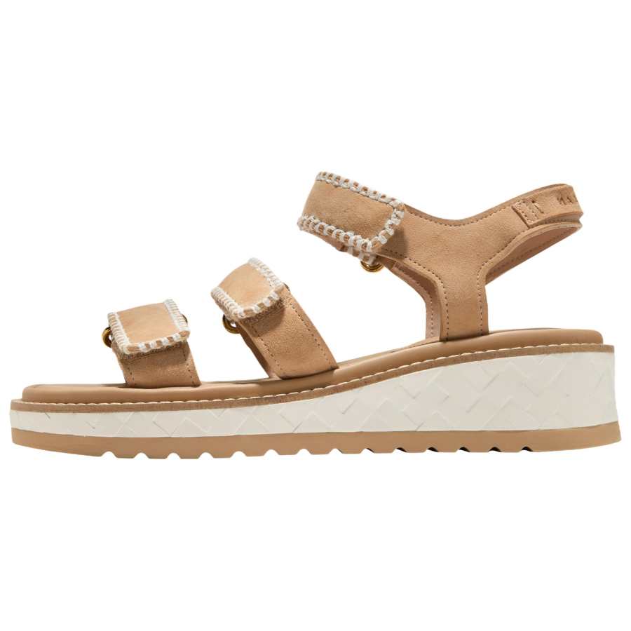 COLE HAAN Sheepskin Beach Sandals Women's Beige