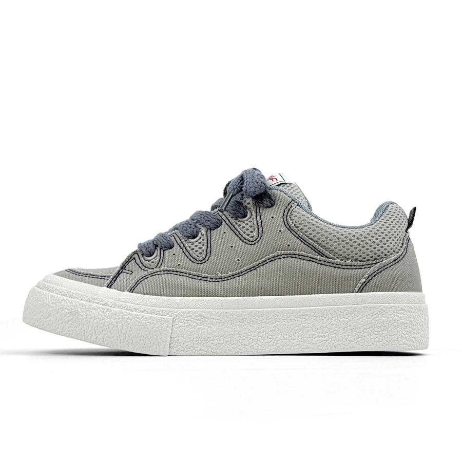 VASIBAEN Cushioning Abrasion Resistant Cushioning, Wear Resistant Low top Skateboard Shoes Men's Gray