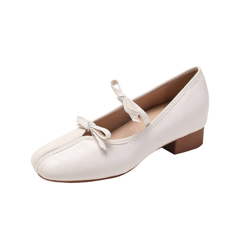TATAYA Microfiber Leather Chunky Heel Mary Jane Shoes Women's