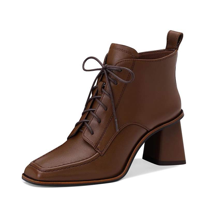 JESSICA SOPHIA Sheepskin Ankle Boots 6.5cm Women's