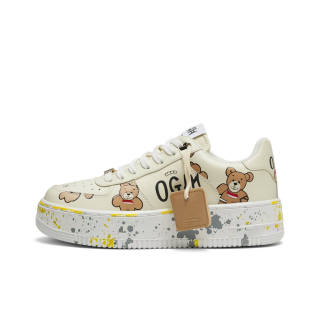 OUGLEMEN Low top Skateboard Shoes Men's Yellow