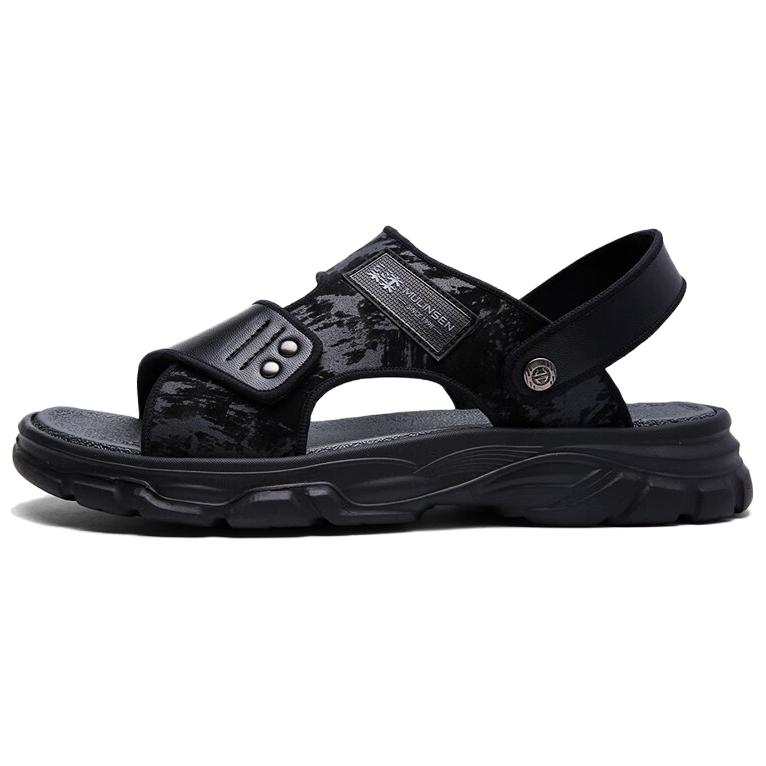 Mulinsen Synthetic Leather Beach Sandals Men's Black