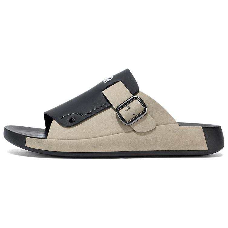 CAOZE Rubber Foam Outsole Stitching Abrasion Resistant Quick Dry Slide Slippers Men's Black