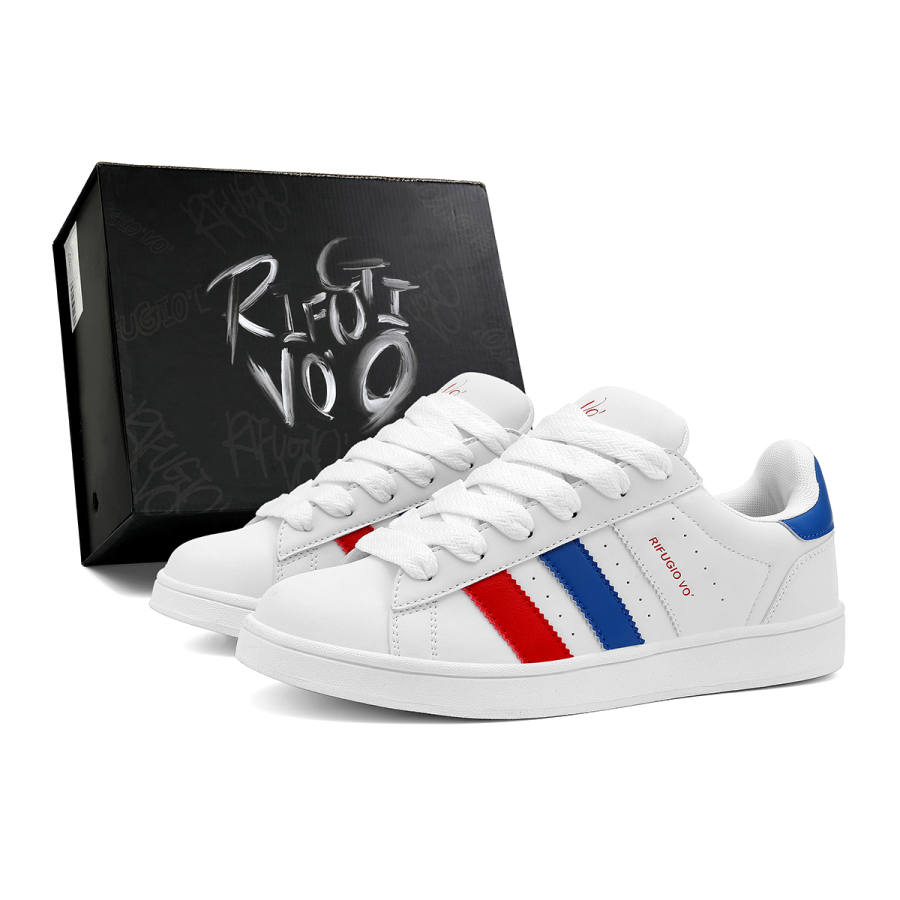 RIFUGIO VO' Synthetic Leather Slip Resistant, Abrasion Resistant, Lightweight Low top Skateboard Shoes Unisex