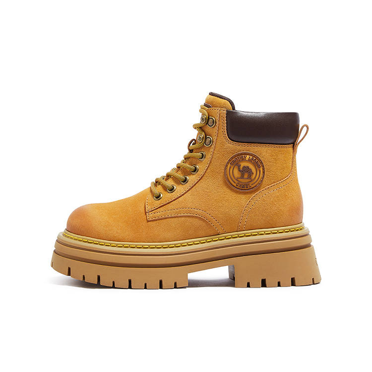 CAMEL Liao Xing Workwear Combat Boots Women's Earth Yellow/Green/Gray/Pink/Apricot