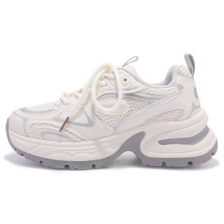 SNXR Mesh Slip Resistant Abrasion Resistant Slip Resistant Abrasion Resistant Low top Chunky Sneakers Women's Beige