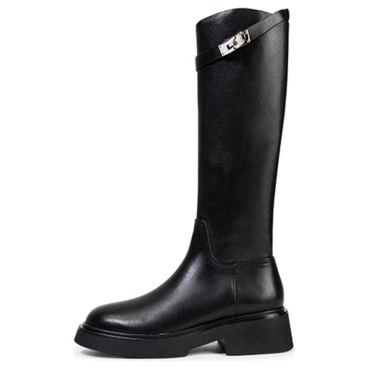 Rosa Bianca Knight Boots Top Grain Cow Leather Knee high Boots 4.5cm Women's