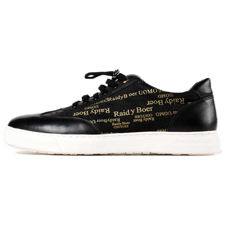 Raidy Boer Cow Leather Low top Casual Shoes Men's Black