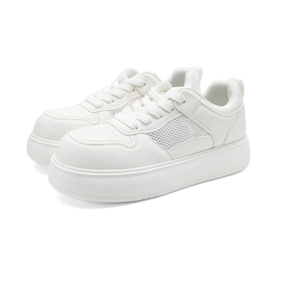 FOXER Abrasion Resistant Lightweight Wear resistant And Lightweight Low top Skateboard Shoes Women's Ecru