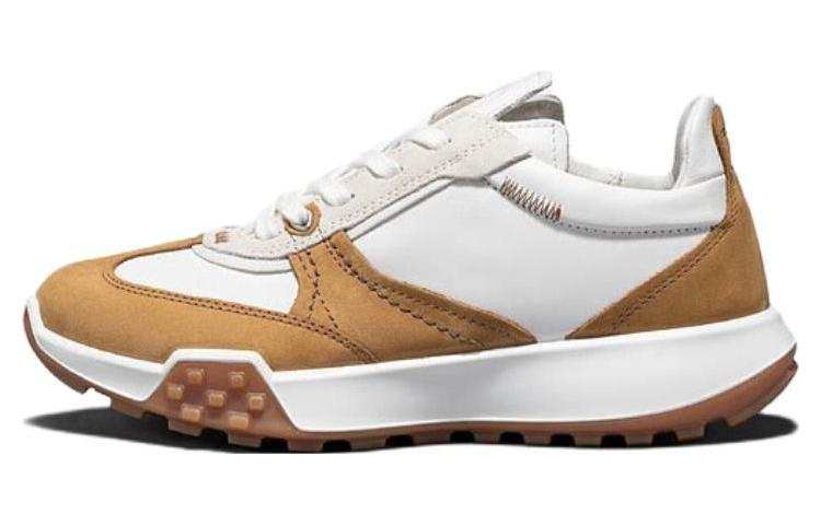 Ecco Leather Low top Casual Shoes Women's Yellow White