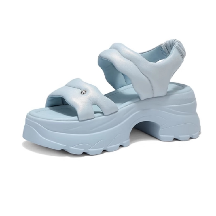 JESSICA SOPHIA Sheepskin One Strap Sandals Women's