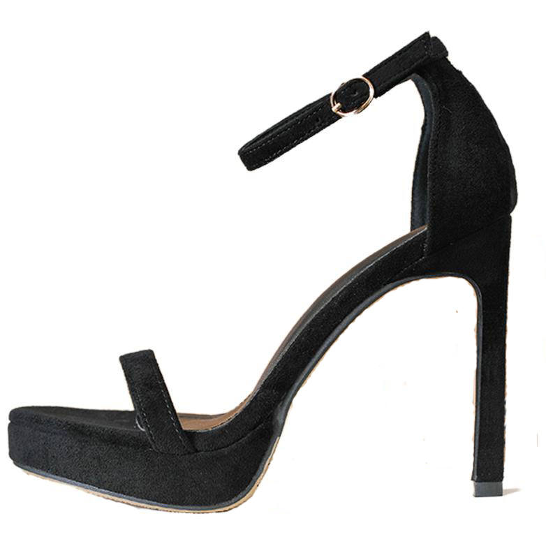 LANMOU LANMOU One Strap Sandals 11cm Women's Black