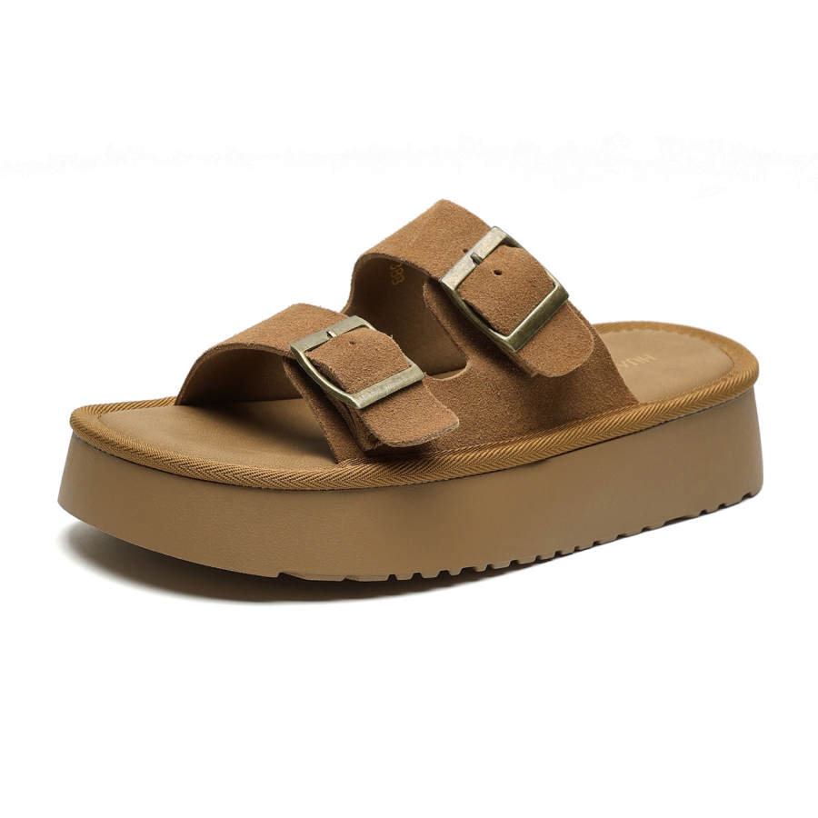 HUANAI Slide Slippers Women's Camel/Apricot