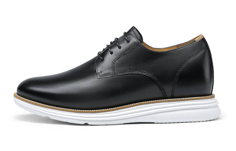 He Jinchang Cow Leather Casual Shoes Men's Black