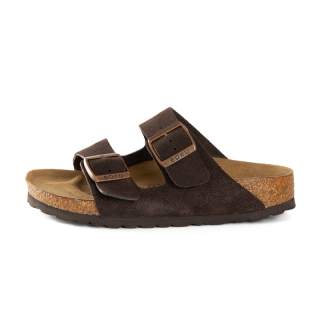 Boku Cow Suede One Strap Sandals 3cm Unisex Coffee