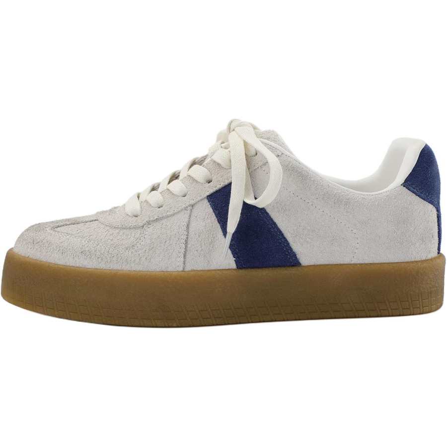 DIBO Cow Suede Low top Skateboard Shoes Women's White
