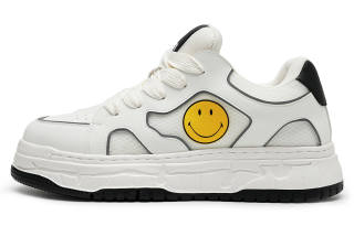 SMILEY French Smiley Face Textile, Leather Sports Casual Shoes Men's