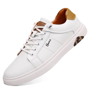 HAOXING Abrasion Resistant Breathable Low top Skateboard Shoes Men's White