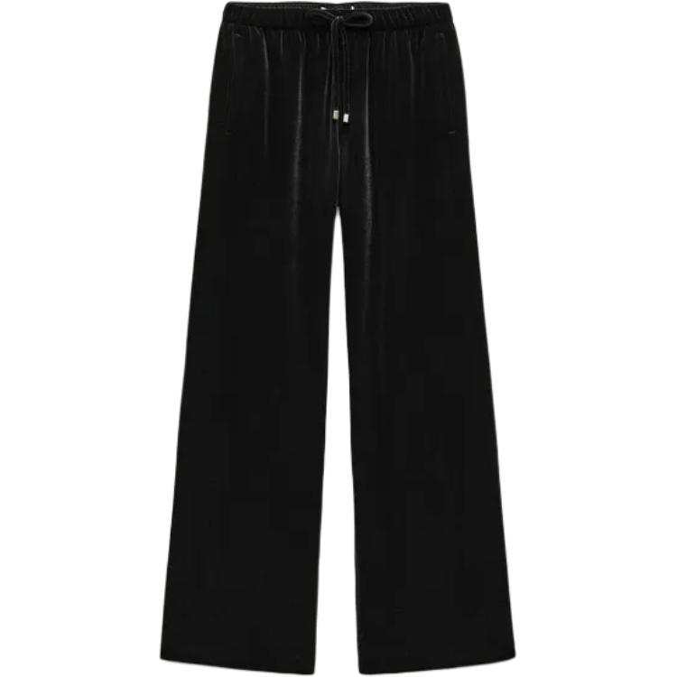 ZARA Casual Pants Women's Black Moderate Wide Leg Pants