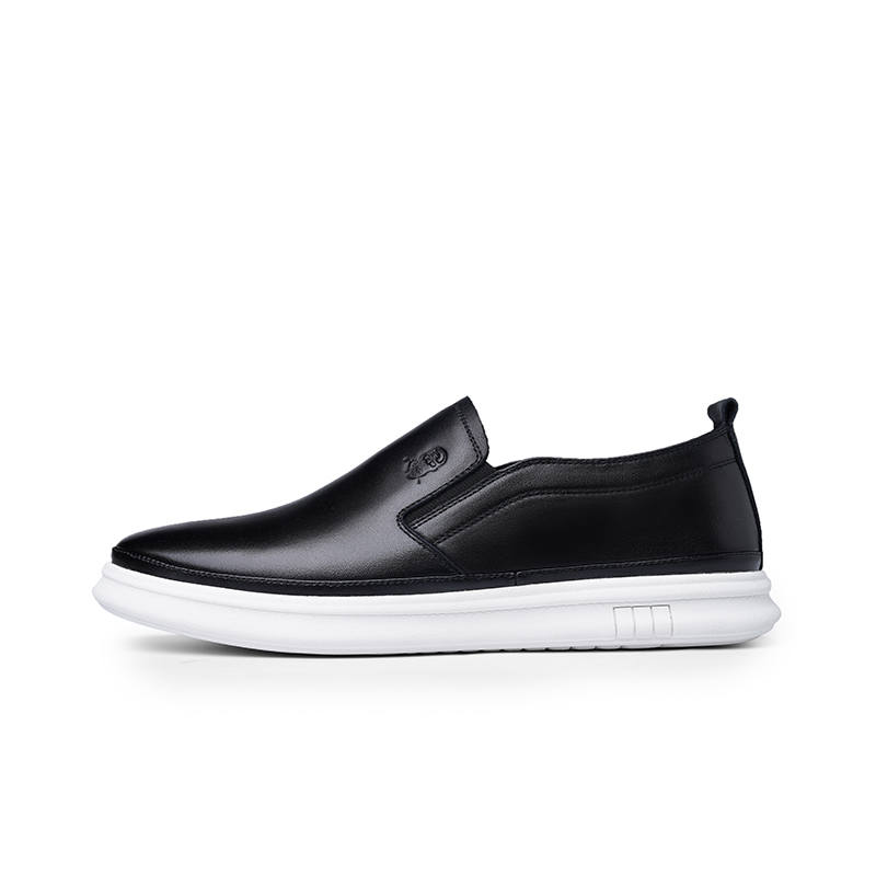 LAORENTOU Men's Casual Shoes Men's Low Top White/Black