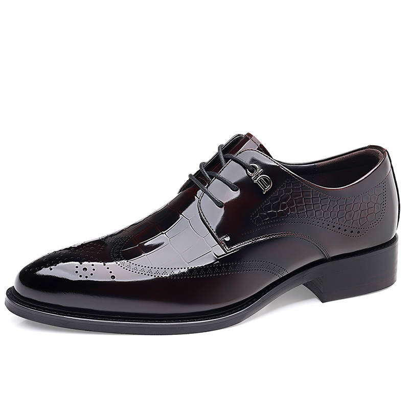 SHUPATE Cow Leather Dress Shoes Men's Black