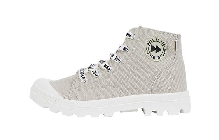 ISTEP ISTEP Canvas Short Combat Boots Women's Gray