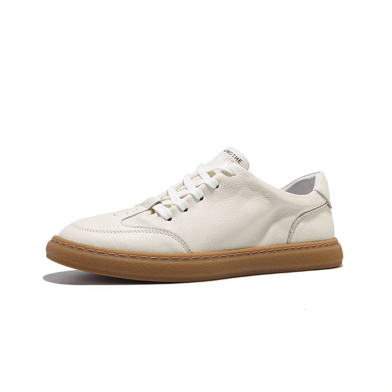 Hautton Jeans Top Grain Cow Leather Stylish Skateboarding Shoes Men's