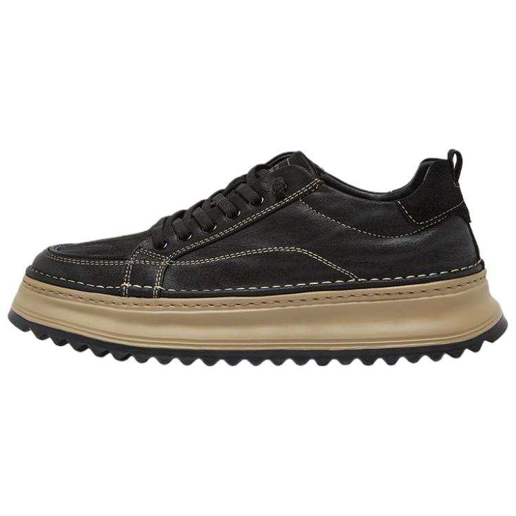 BASTO Cow Leather Abrasion Resistant Low top Skateboard Shoes Men's