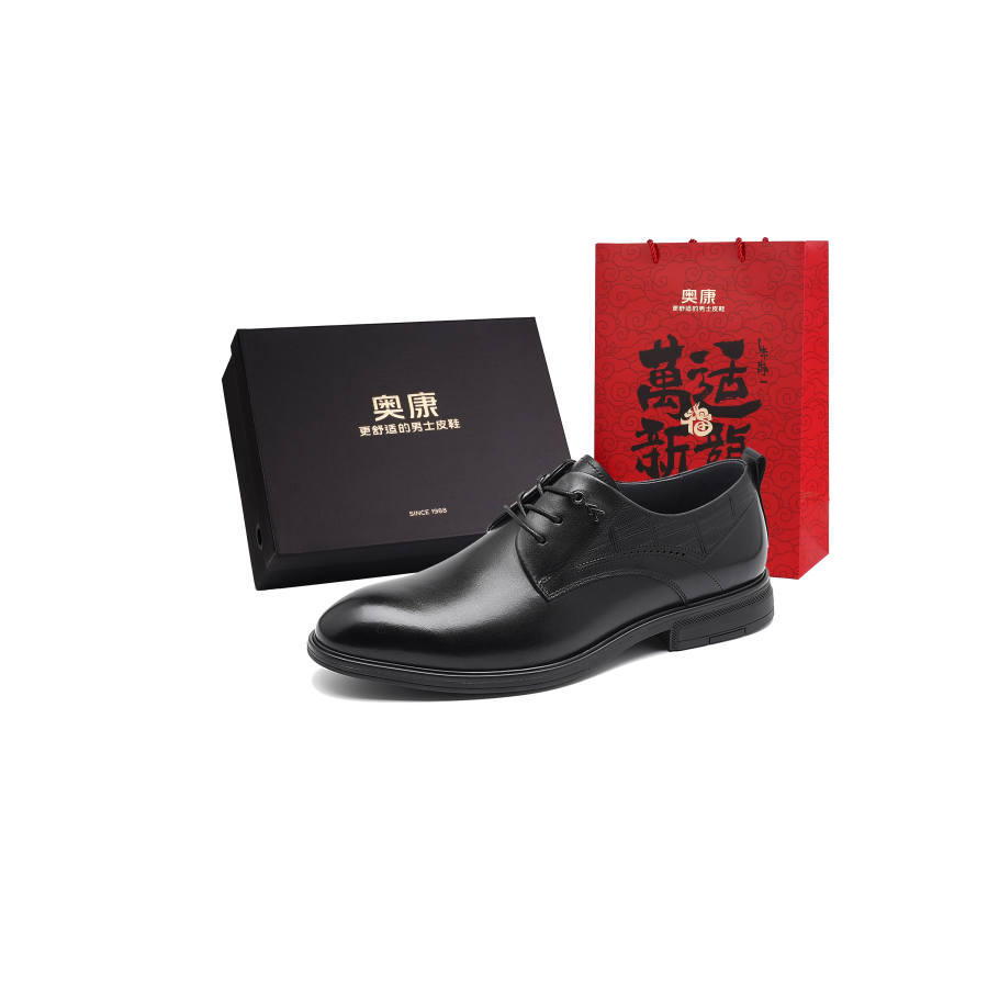 AOKANG Dress Shoes Men's Low Top Black