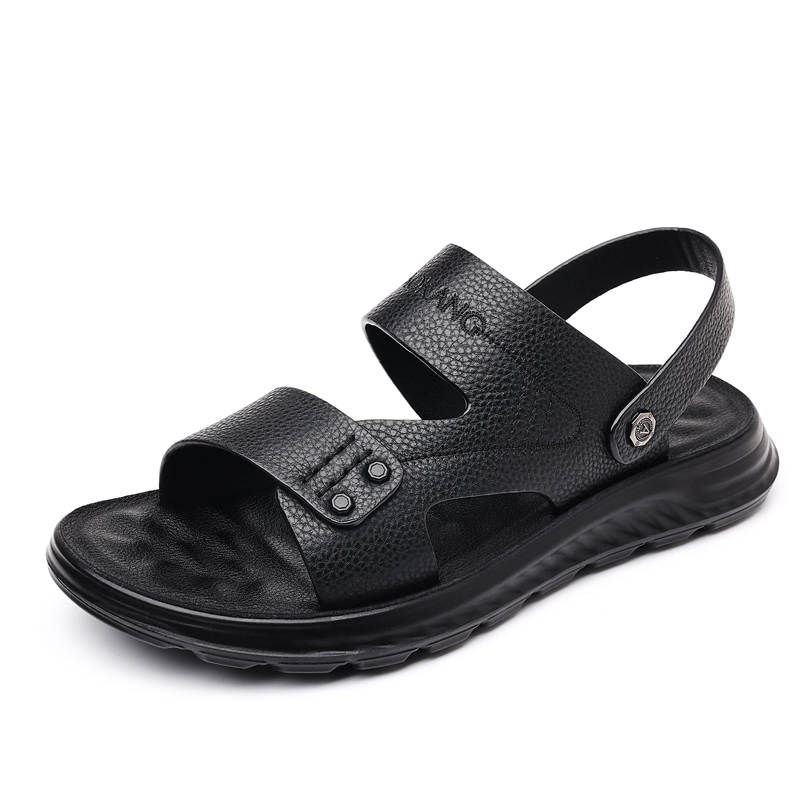 AOKANG AOKANG Top Grain Cow Leather Beach Sandals Men's