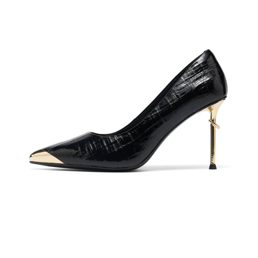 ST&SAT High Heels Women's Low Top Black/Gold