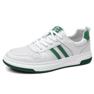 SHUILIXING Top Grain Cow Leather Low top Men's Skateboard Shoes Men's