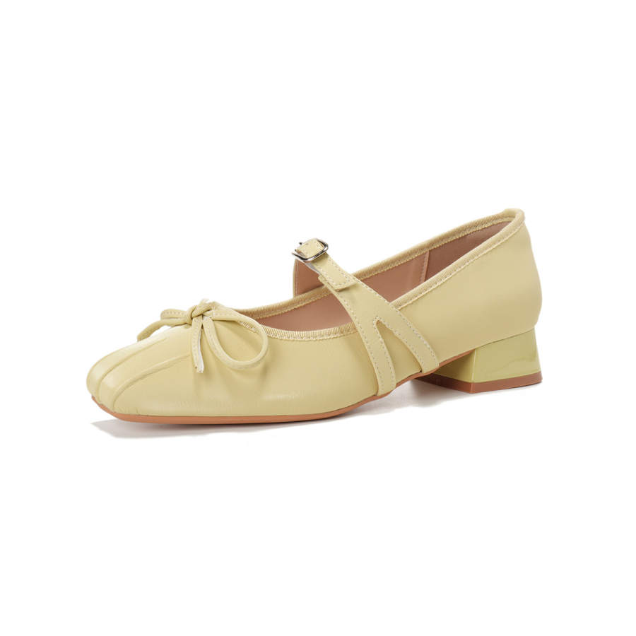 ZUOMILUO Mary Jane Shoes Women's Yellow/Apricot