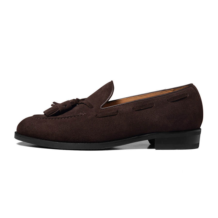 THOM WILLS Fashionable, Versatile, Casual, Comfortable Slip on Old Money Style Loafers Women's Dark Coffee