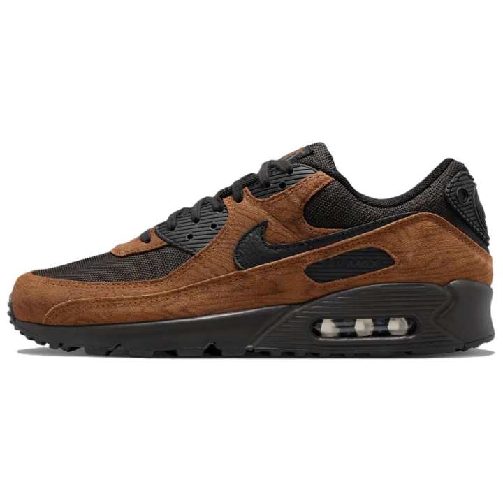 Nike Nike Air Max 90 Running Shoes Unisex Brown Black