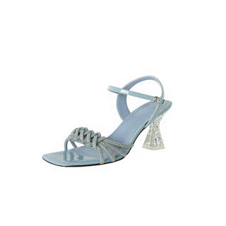 YIKEFEI Patent Leather One Strap Sandals Women's