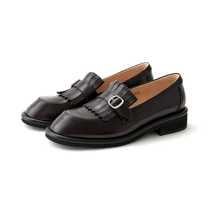 Marie Claire Cow Leather Loafers Women's Lava Nama Chocolate Brown