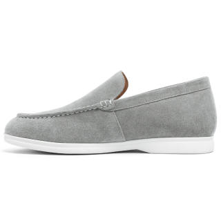 He Jinchang Nubuck Casual Shoes Men's Light Gray