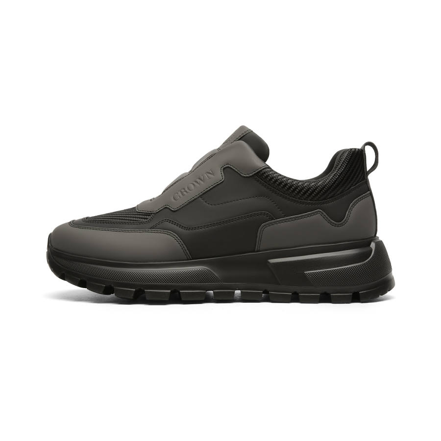CROWN Cow Leather Low top Casual Shoes Men's