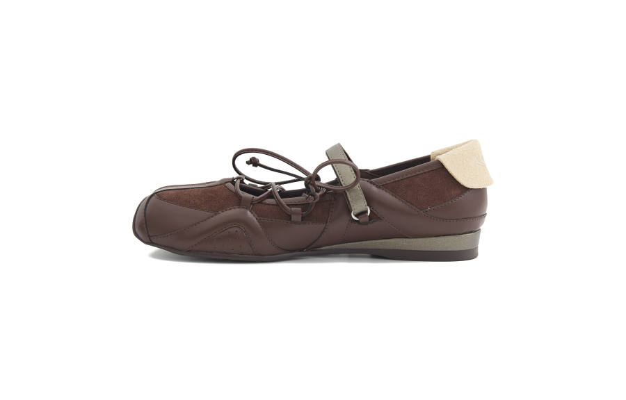 RUNTOTHEFUTURE Flat Mary Jane Shoes Women's Brown